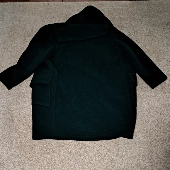 Woman's Green Hooded Coat - Picture 4 of 4